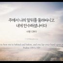 오늘의 '영어성경 사진'(934강) “내 위에 그분의 손을 놓아오신 하나님”(시편 139편 5절) 이미지
