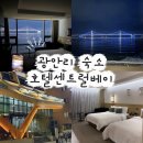 대교조명 | 광안리 숙소 호텔 센트럴베이 디럭스 트윈 오션뷰 광안대교뷰 숙소 내돈내산 후기