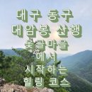 대구 동구 대암봉 등산 코스 옻골마을에서 출발 거북바위를 지나는 힐링 산행