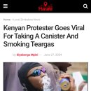 케냐 시위에 등장한 상태이상 면역 초인 이미지