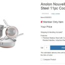 Costco) Anolon Nouvelle Copper Stainless Steel 11 Piece Cookware Set - $299.99 이미지