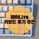 레이니75 파란색 후기 기계식키보드 입문추천 중옵과 상옵 차이