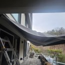 광교웨스트힐경로당 | 광교 웨스트힐 테라스 전동접이식 어닝 시공 후기｜원단교체 + 신규 전동어닝으로 통일감 있게 완성