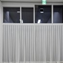 상가 공간 유리문, 커튼 달기, 화이트 시폰 소재 샤르르 커튼으로 시공하기