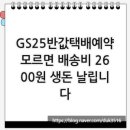 GS25 반송점 | GS25반값택배예약, 모르면 배송비 2600원 생돈 날립니다