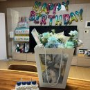 야간감성수채화 | 용인 감성꽃집 르보플라워에서 맞춘 블루톤 생일꽃다발 후기