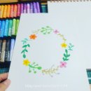 소소한 행복 오일 파스텔 이미지