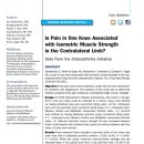 Is pain in one knee associated with isometric muscle strength in the contralateral limb? 이미지