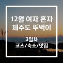 12월 여자 혼자 제주도 뚜벅이) 3일차_세화 그때그집/세화 해변/용눈이 오름/새연교/천지연 폭포/아마존...