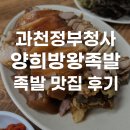 과천청사역 1번 출구 앞뒤 | 과천정부청사역 양희방왕족발 내돈내산 솔직후기 과천맛집