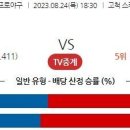 8월24일 국내야구 자료정보 이미지