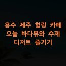 용수카인테리어 | 용수 제주 힐링 카페 오늘 바다뷰와 수제 디저트 즐기기