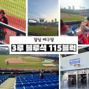 115 | 잠실야구장 3루 블루석 115블럭 4열 시야 후기 원정석 직관 리뷰