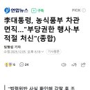 李대통령, 농식품부 차관 면직…&#34;부당권한 행사·부적절 처신&#34;(종합) 이미지