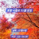 11월 8일 (일요일) 포항사즐모 11월 정기모임에 회원님들을 초대합니다 이미지