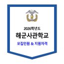 2026학년도 해군사관학교 모집인원 &amp; 지원자격 이미지