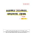 2024학년도 숭실대학교 문예창작과 대학입학전형 시행계획 이미지