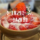 [상수]상수역카페 홍대 빙수 맛집:눈내리는숲, 설래임-생딸기 듬뿍 우유빙수 후기