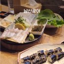 남산슈퍼 | [한남] 남산광어 한남동 대광어 숙성회 맛집 소금김밥 해물돌판짜파게티 후기