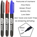 누구나 쉽게 그리는 펜 드로잉 | 영구 방수 드로잉 마커 펜 - 블랙 블루 레드 6개입 세트, 학생 미술용품 추천 가성비 베스트 사용후기