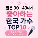 일본 30~40대가 좋아하는 한국 가수 TOP10