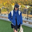 블루컬러 | 연예인 패션 따라잡기! 요즘 핫한 박보검 패션 UCLA 바시티점퍼 블루컬러 착용 후기