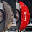 명품타이어 | 레인지로버 보그 레드 RED 캘리퍼도색 작업 후기 명품휠타이어