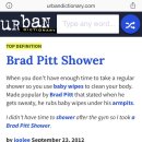 (약간 비위상함주의) Brad Pitt shower란? 이미지