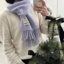 블루 | 드파운드 머플러 베이비블루 대만족 착샷 후기 겨울 캐시미어 목도리 추천