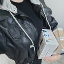 원모어핏 | 에이블리 2만원대 레더자켓 더모어핏 크롭후드자켓 코디 후기