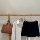 시에 sie 신상 입어만 볼게요 | 모네 스트라이프 커프스 셔츠 &amp; 디앤 트라우저 스커트