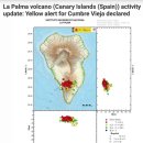 카나리아 제도 라팔마 화산 폭발 임박. 이미지
