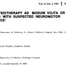 Early physiotherapy ad modum Vojta or Bobath in infants with suspected neuromotor disturbance 이미지