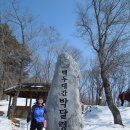 산행 14일차 2012, 3.15(고치령 - 고래기재 26.3km) 눈 덮힌 소백산 북단을 넘어 태백산 초입 까지 참나무 능선 눈길위를 끝없이 걸어본다 이미지