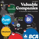 지도: 동남아시아 각 국가에서 가장 가치 있는 기업 이미지