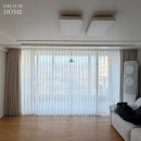 주식회사노랑홈디자인 | 함안 메트로자이 34평, 데코인홈 프리미엄 커튼으로 컬러 포인트까지 (시공후기)