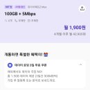핀다이렉트 skt망 알뜰폰 100GB+5Mbps 4개월 월1900원 이미지