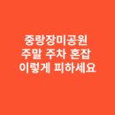 괴산군공유자전거(동부2주차장) | 중랑장미공원 주말 주차 혼잡, 이렇게 피하세요