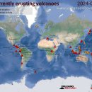 오늘(7월 17일) 활동중(on going)인 활화산들 이미지