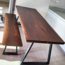 우드버닝 북디자인 | 주방과 거실을 하나로, 북미산 월넛 8인용 우드슬랩 테이블 제작 후기!