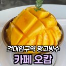 건대입구역 카페 오캄 생망고빙수 후기, 넉넉한 양