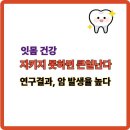 잇몸질환, 치은염 방치하면 암발생율이 높아집니다. 이미지