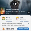 프로젝트624 | 프로젝트 헤일메리 용아맥 후기 | IMAX 시야·사운드 후기 + 쿠키영상 있음, 질문? (노스포)