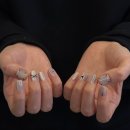 네일블라썸 | 제천 네일샵 뷰티블라썸｜그레이 도트 자석젤네일 솔직 내돈내산 후기