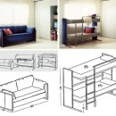 2단 침대로 쉽게 변신하는 쇼파 - Transformer Furniture: Sofa Into Bunk Bed 이미지