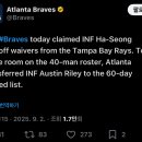 김하성 템파베이에서 방출 후 애틀랜타 브레이브스 재영입 이미지