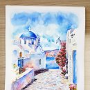 드로잉 풍경과 수채화 이미지