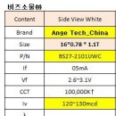 중국 Side View(사이드뷰) 1608 white 고휘도 LED SPEC 비교 이미지