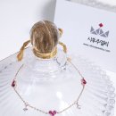 시후주얼리 | 데일리 여성팔찌 추천 로즈골드 감성 가득한 루비팔찌 하트팔찌 시후주얼리