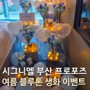 해운대그랜드호텔노동조합 | 부산 시그니엘 호텔 프로포즈 여름 블루톤 생화 후기💙